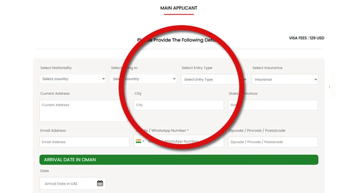 Apply Oman Visa Step Three